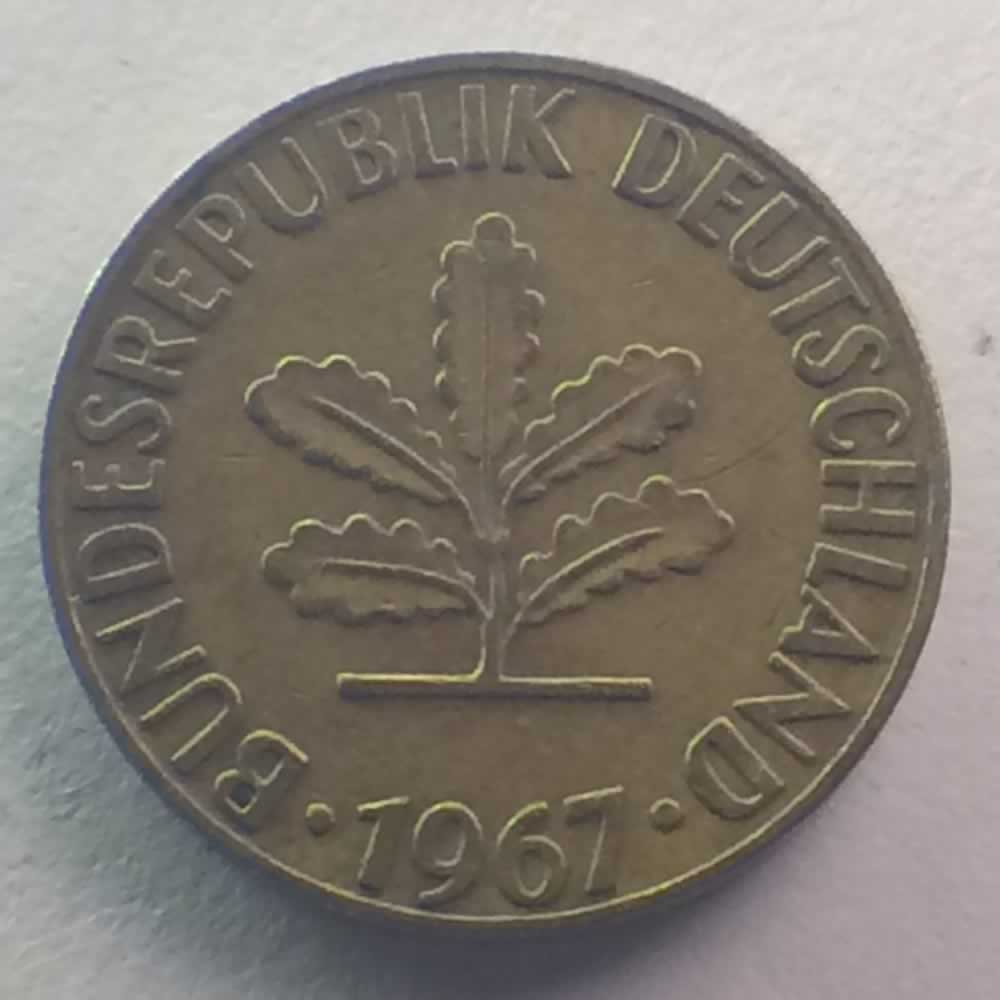 Germany 1967 D 5 Pfennig ( 5pf ) - Reverse