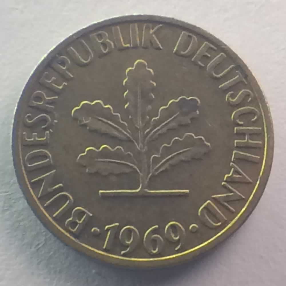 Germany 1969 G 5 Pfennig ( 5pf ) - Reverse