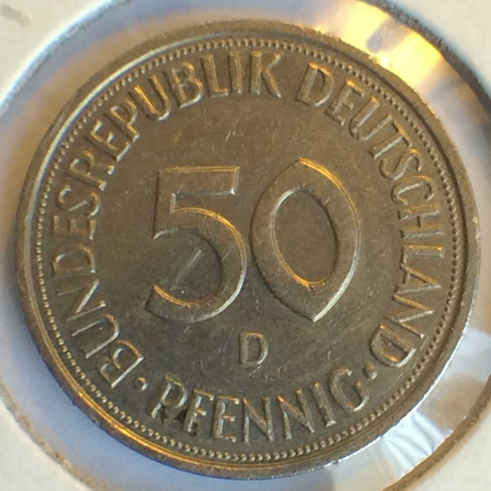 Germany 1988 D 50 Pfenning ( 50pf ) - Reverse