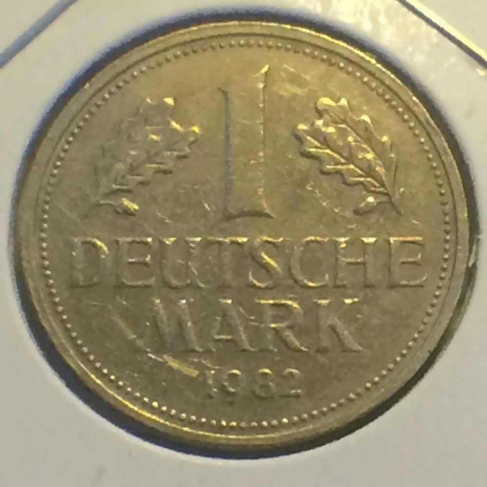 Germany 1982 F 1 Deutsche Mark ( DM 1 ) - Reverse