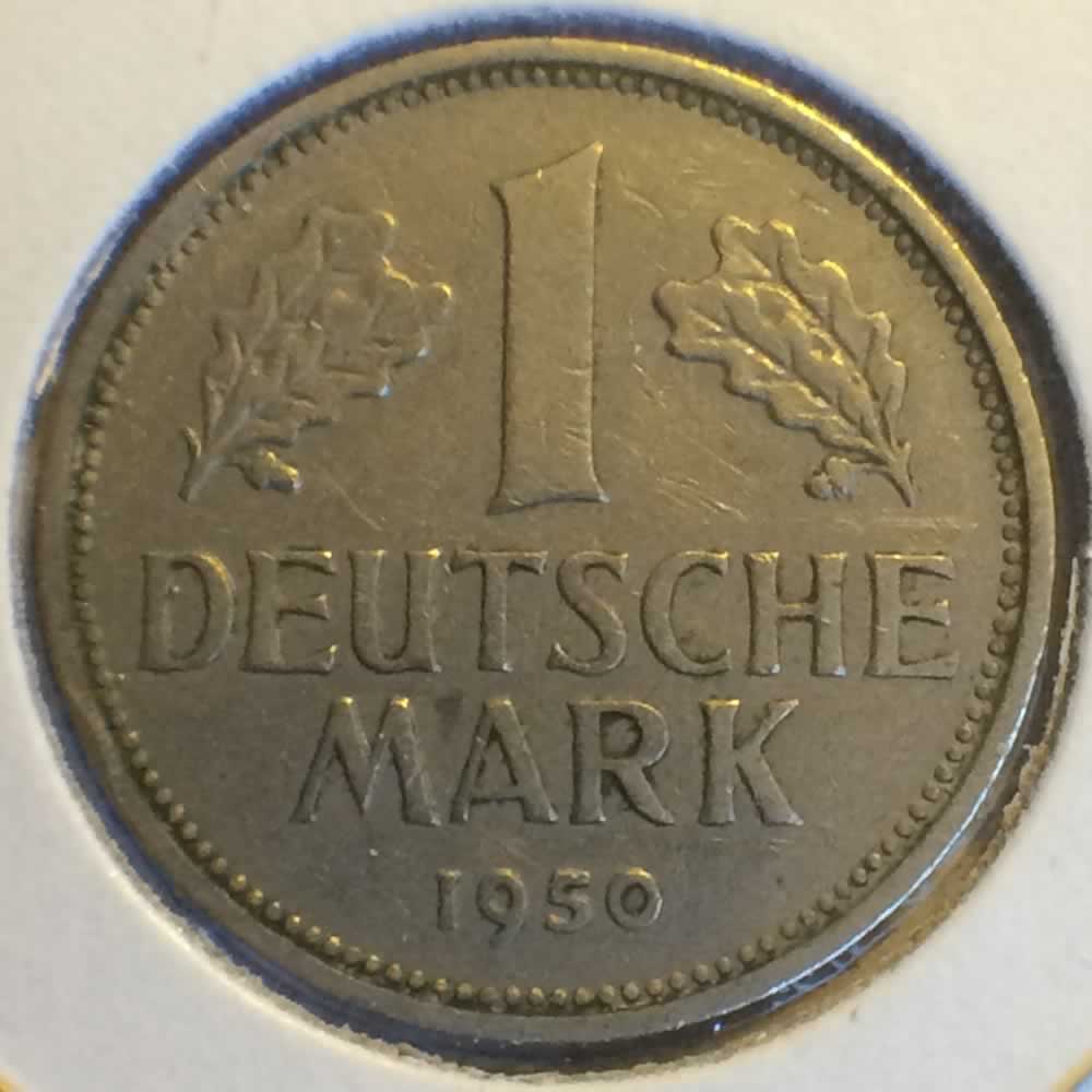 Germany 1950 F 1 Deutsche Mark ( DM 1 ) - Obverse