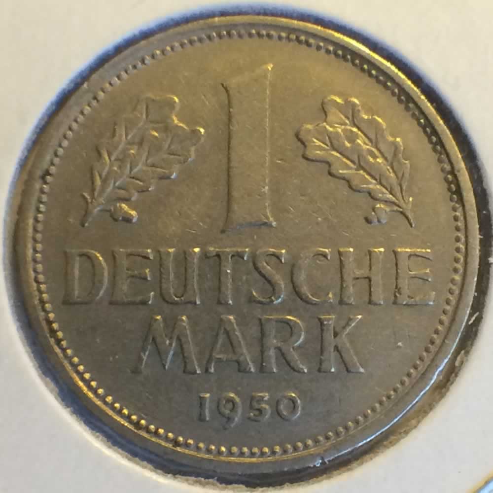Germany 1950 D 1 Deutsche Mark ( DM 1 ) - Obverse