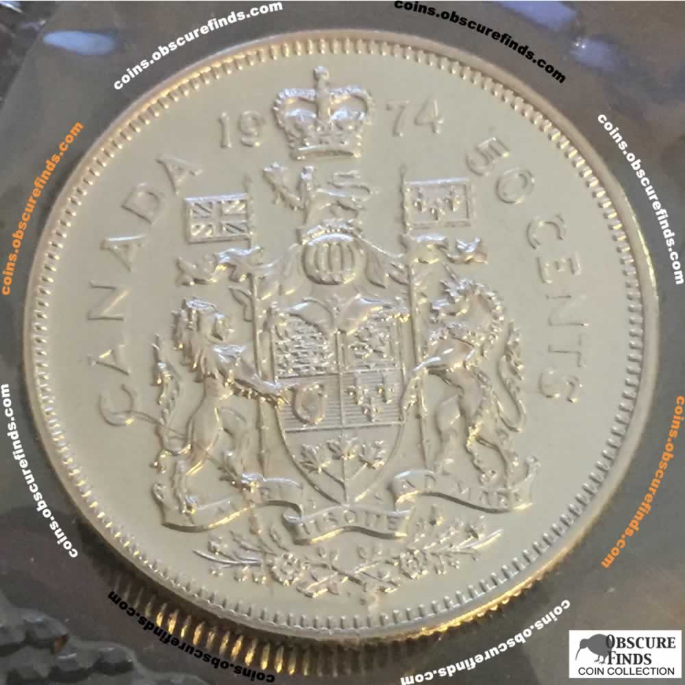 Canada 1974  Canadian Half Dollar ( C50C ) - Reverse