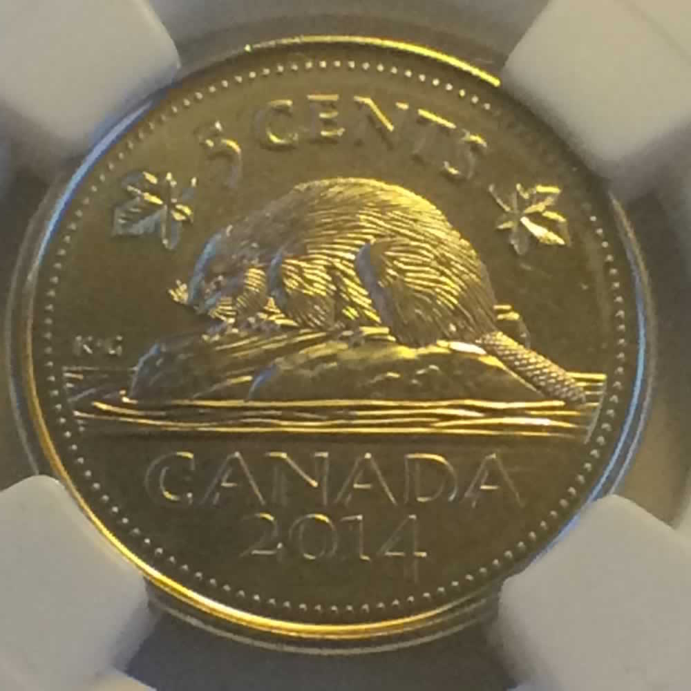 Canada 2014  Canadian Nickel ( C5C ) - Reverse