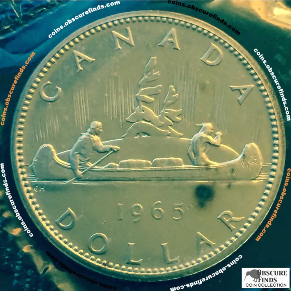 Canada 1965  Voyageur Silver Dollar SB-B5 ( CS$1 ) - Reverse