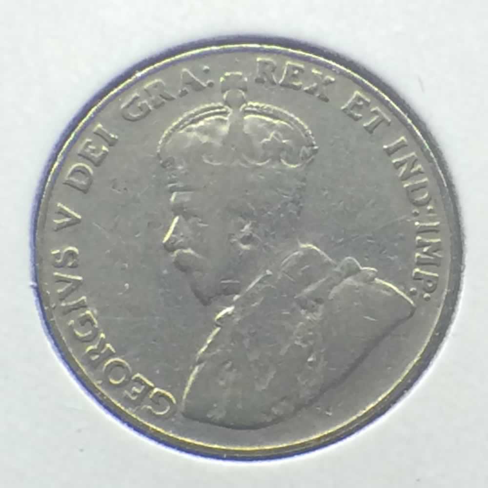 Canada 1927  Canadian 5 Cents ( C5C ) - Obverse