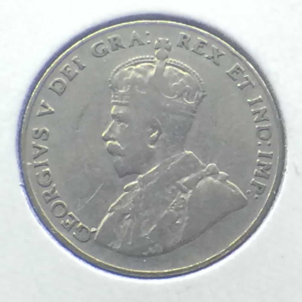 Canada 1929  Canadian 5 Cents - Far Rim ( C5C ) - Obverse