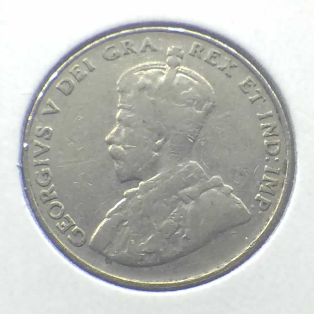 Canada 1936  Canadian 5 Cents - Far Rim ( C5C ) - Obverse