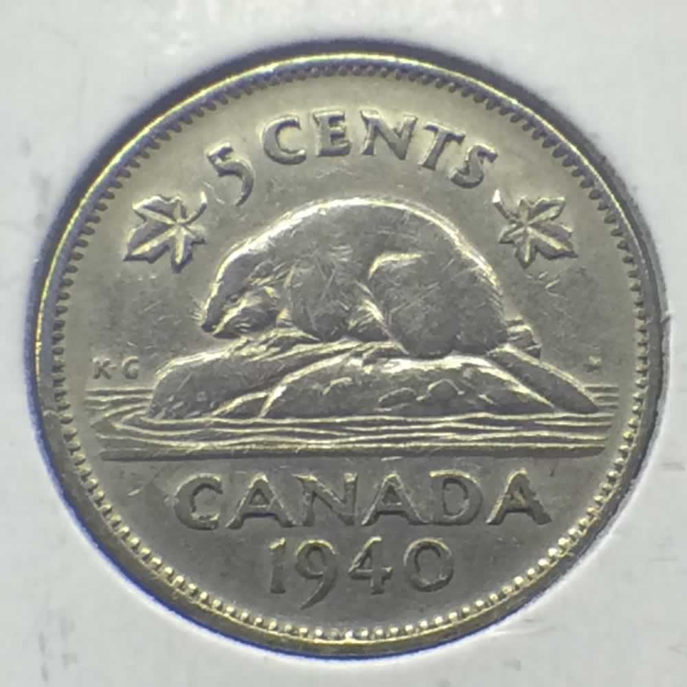 Canada 1940  Canadian 5 Cents ( C5C ) - Reverse