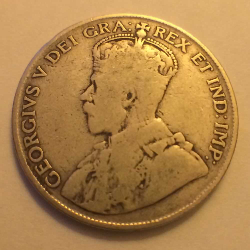 Canada 1917  Canadian Silver 50 Cents ( C50C ) - Obverse