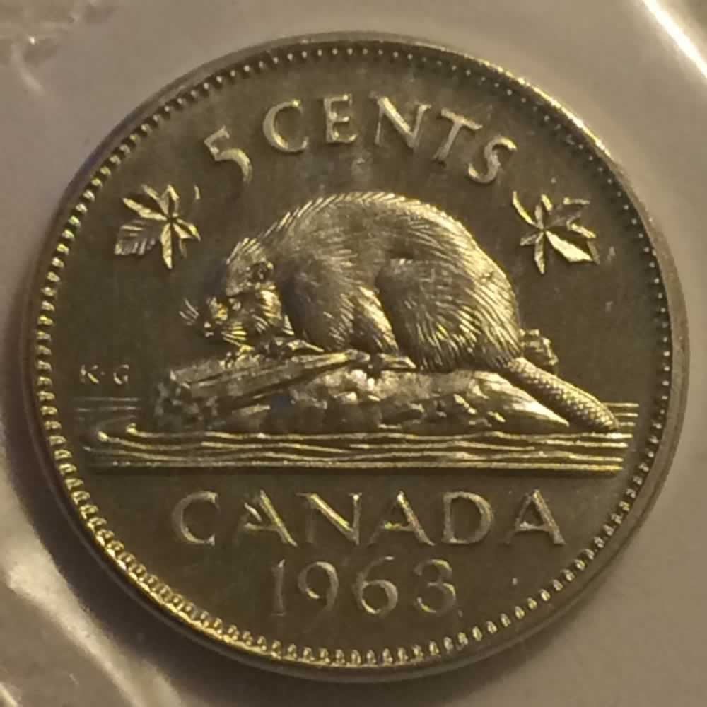 Canada 1963  Canadian Five Cent RCM ( C5C ) - Reverse