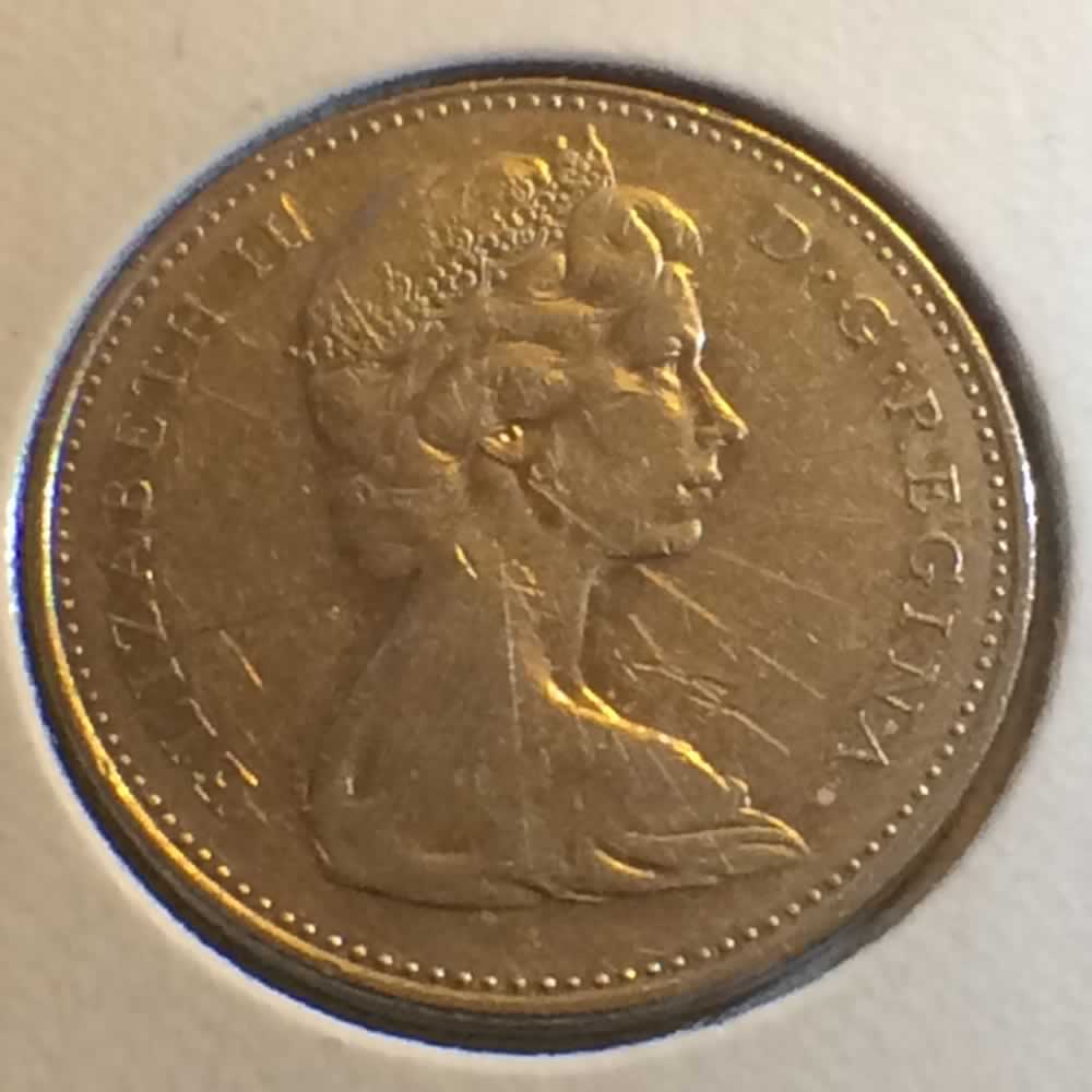 Canada 1965  Canadian Nickel - SB ( C5C ) - Obverse