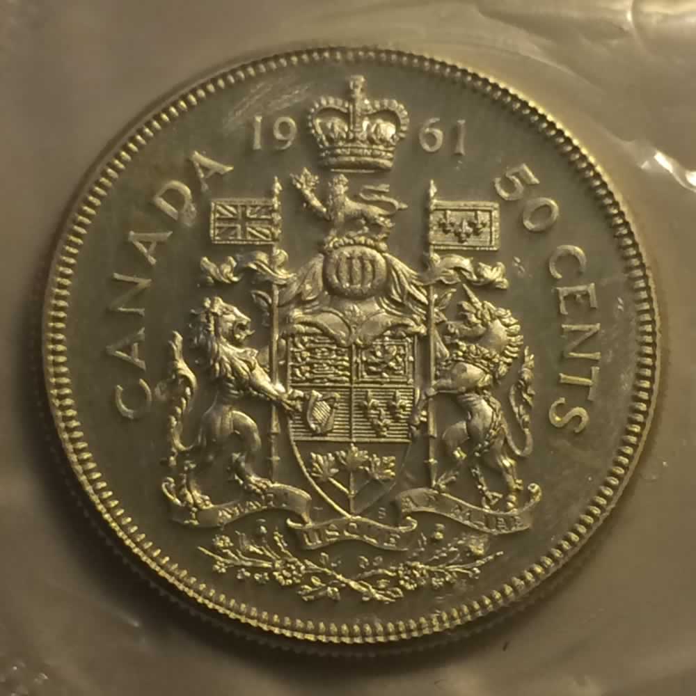 Canada 1961  Canadian Fifty Cent RCM ( C50C ) - Reverse