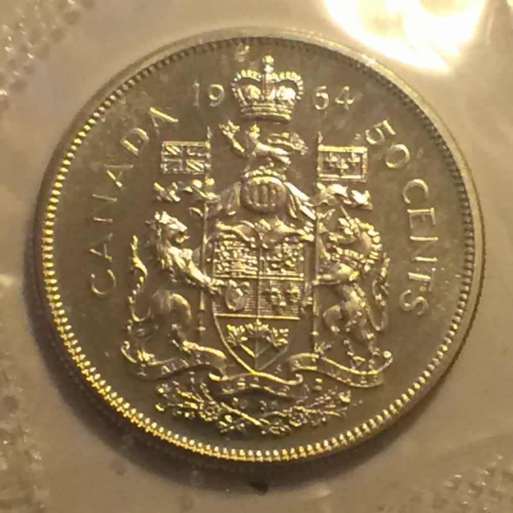 Canada 1964  Canadian Fifty Cents RCM ( C50C ) - Reverse