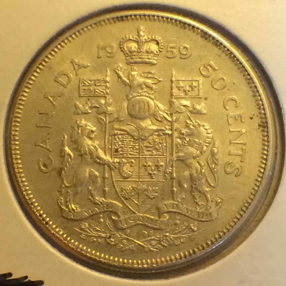 Canada 1959  Canadian 50 Cents ( C50C ) - Reverse