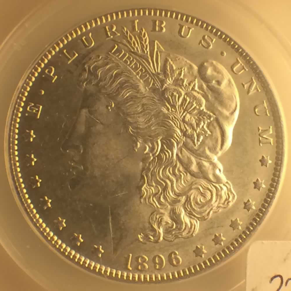 US 1896  Morgan ( S$1 ) - Obverse