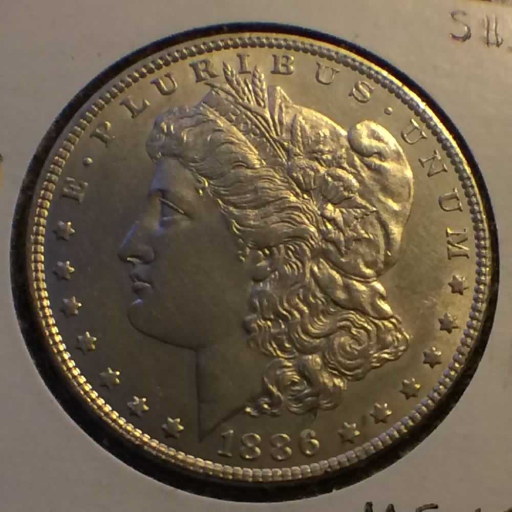US 1886  Morgan Dollar ( S$1 ) - Obverse