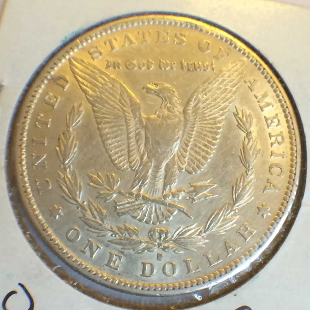 US 1891 S Morgan Silver Dollar ( S$1 ) - Reverse