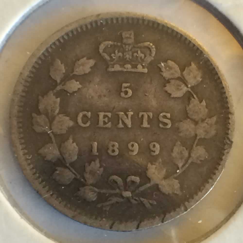 Canada 1899  Victoria Nickel ( CS5C ) - Reverse