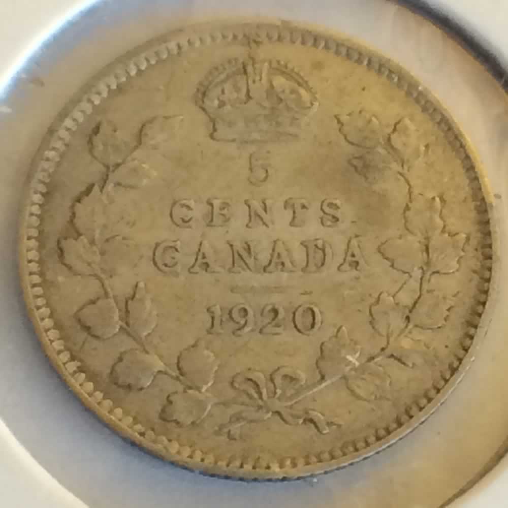Canada 1920  George V Nickel ( CS5C ) - Reverse