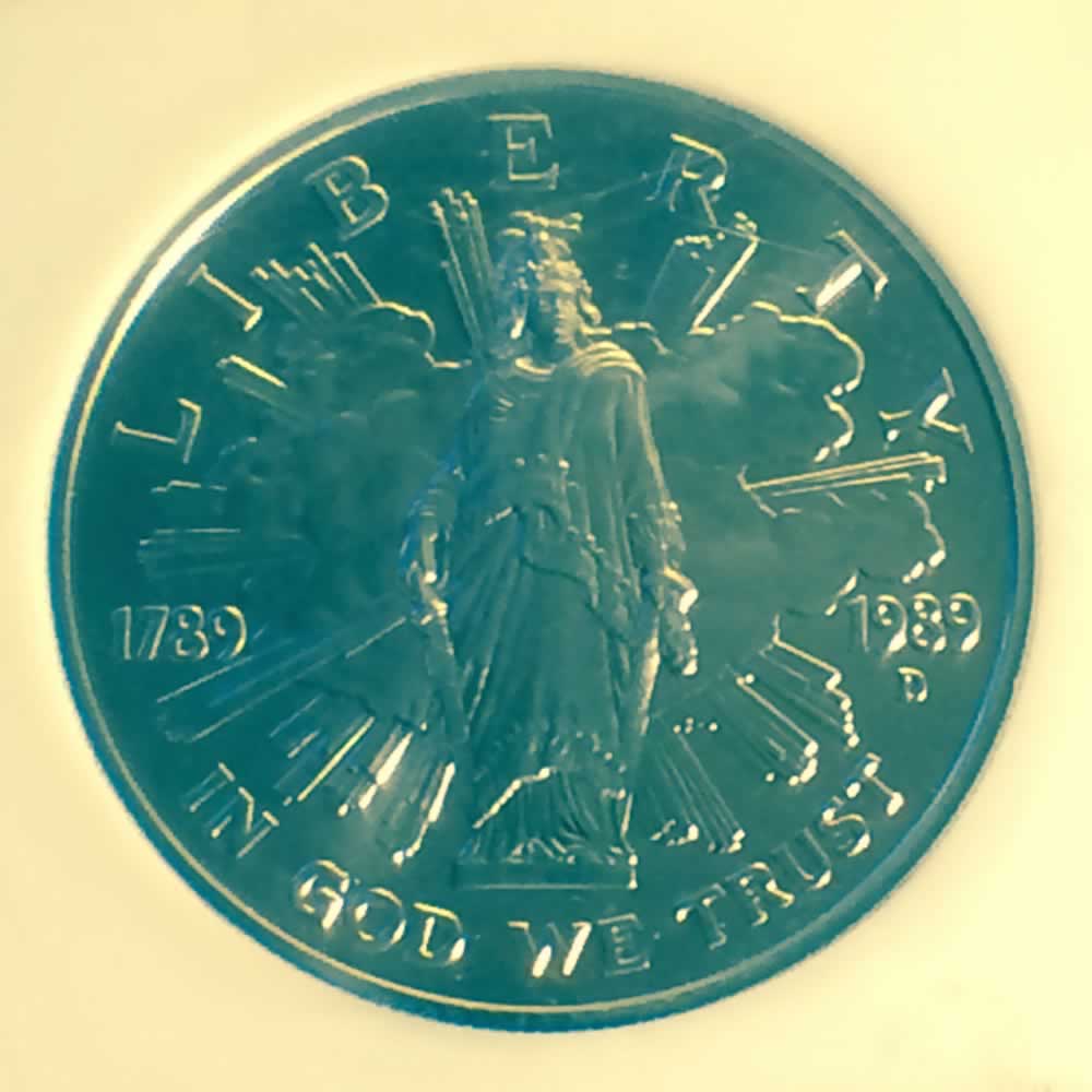 US 1989 D Congress Silver Dollar ( S$1 ) - Obverse
