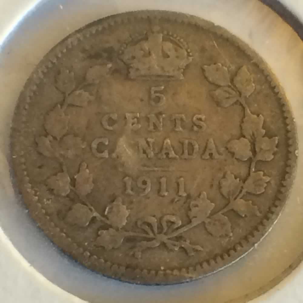 Canada 1911  George V NO DEI GRATIA ( CS5C ) - Reverse
