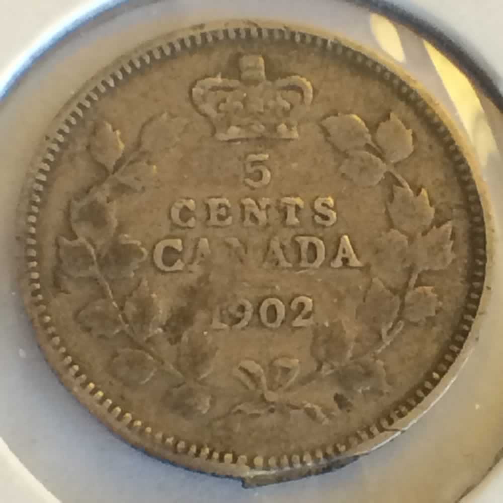Canada 1902  Edward VII Nickel ( CS5C ) - Reverse