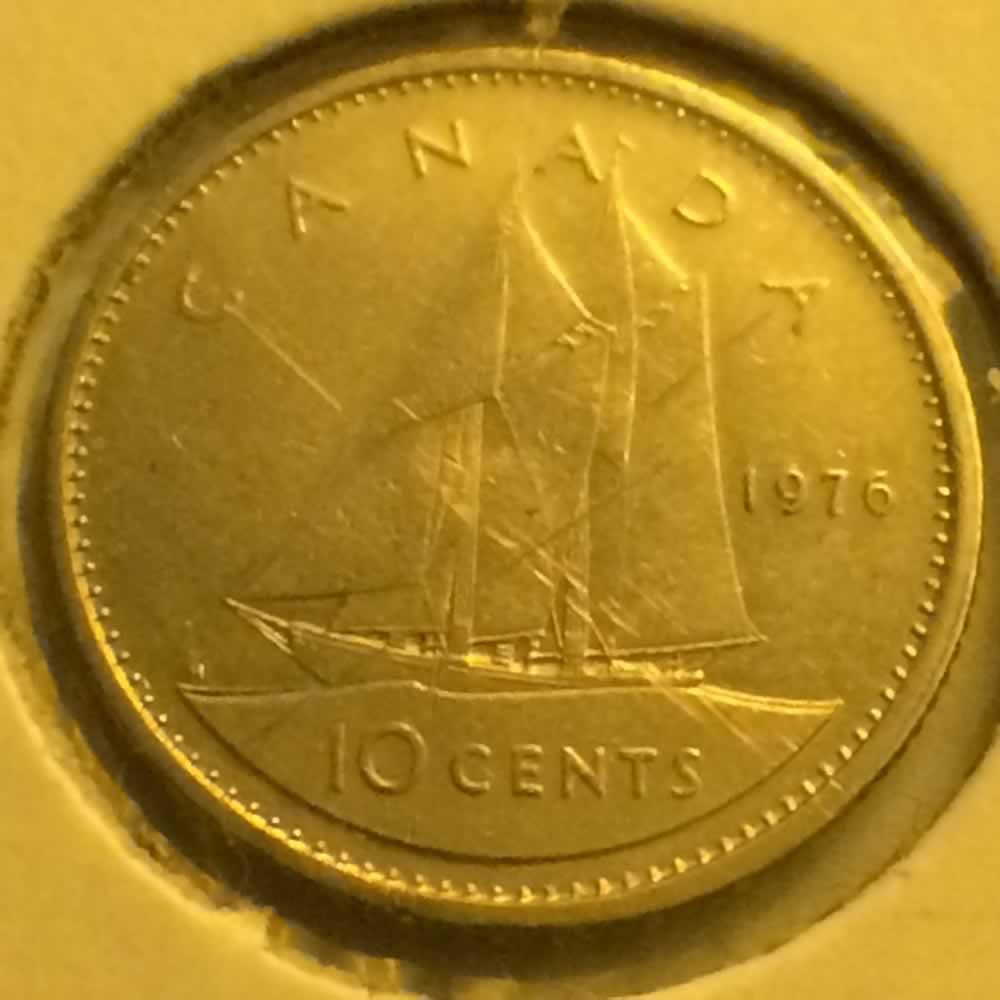 Canada 1976  Canadian Dime ( C10C ) - Reverse