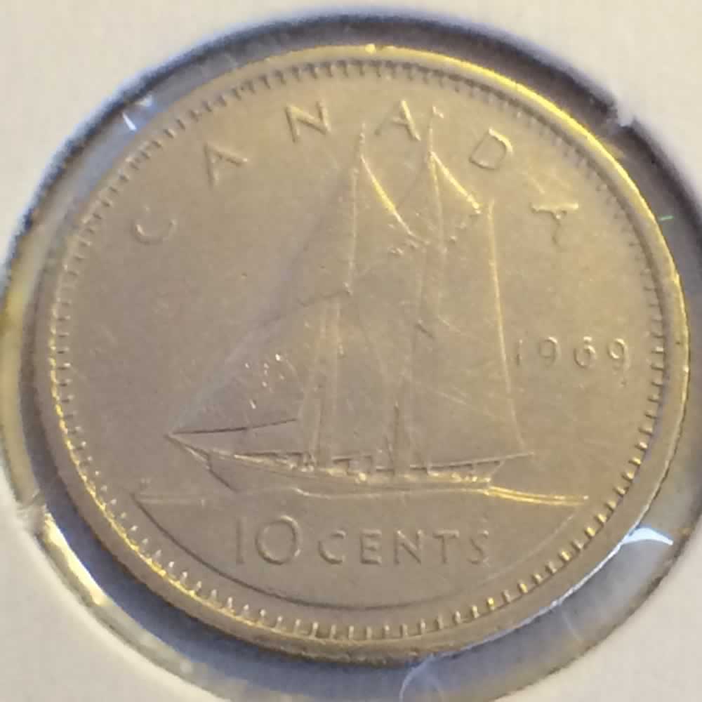 Canada 1969  Canadian Dime ( C10C ) - Reverse