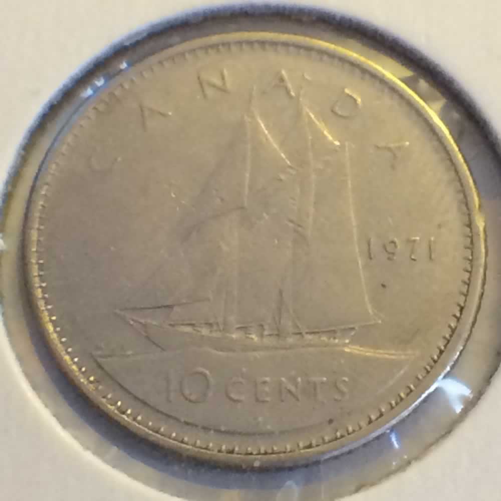 Canada 1971  Canadian Dime ( C10C ) - Reverse