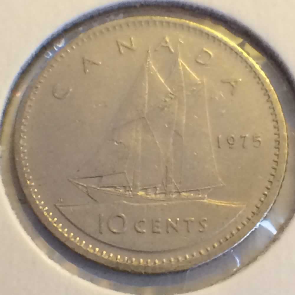 Canada 1975  Canadian Dime ( C10C ) - Reverse