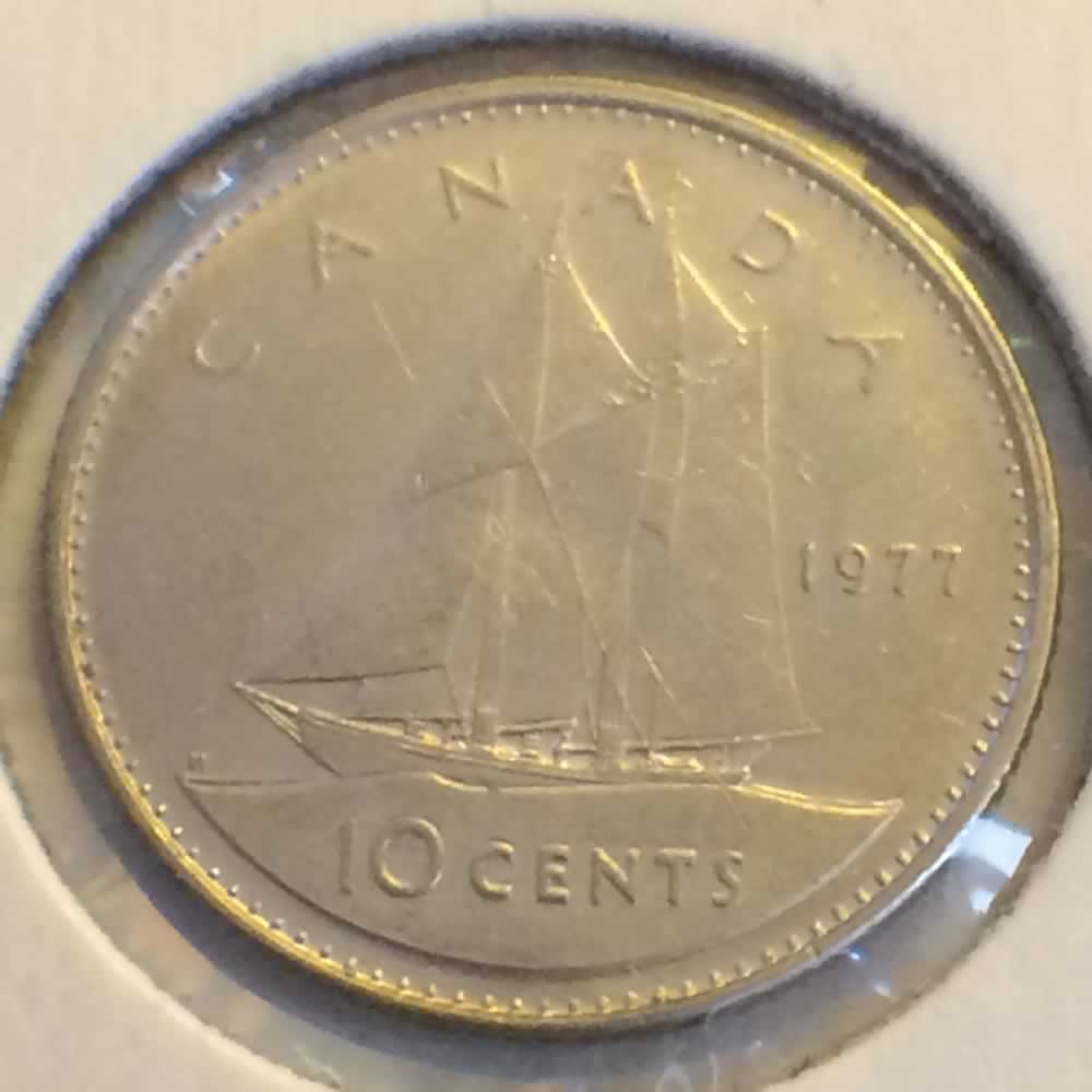 Canada 1977  Canadian Dime ( C10C ) - Reverse