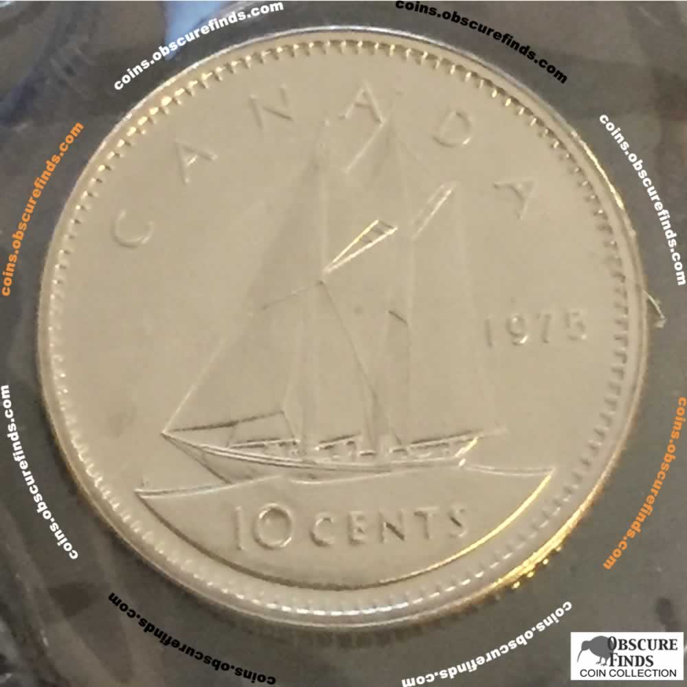 Canada 1975  RCM Canadian Dime ( C10C ) - Reverse