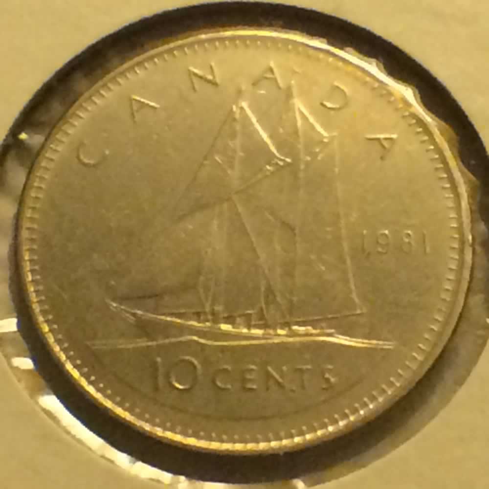 Canada 1981  Canadian Ten Cents ( C10C ) - Reverse