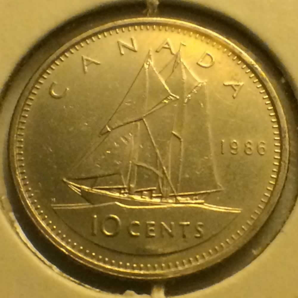 Canada 1986  Canadian Ten Cents ( C10C ) - Reverse