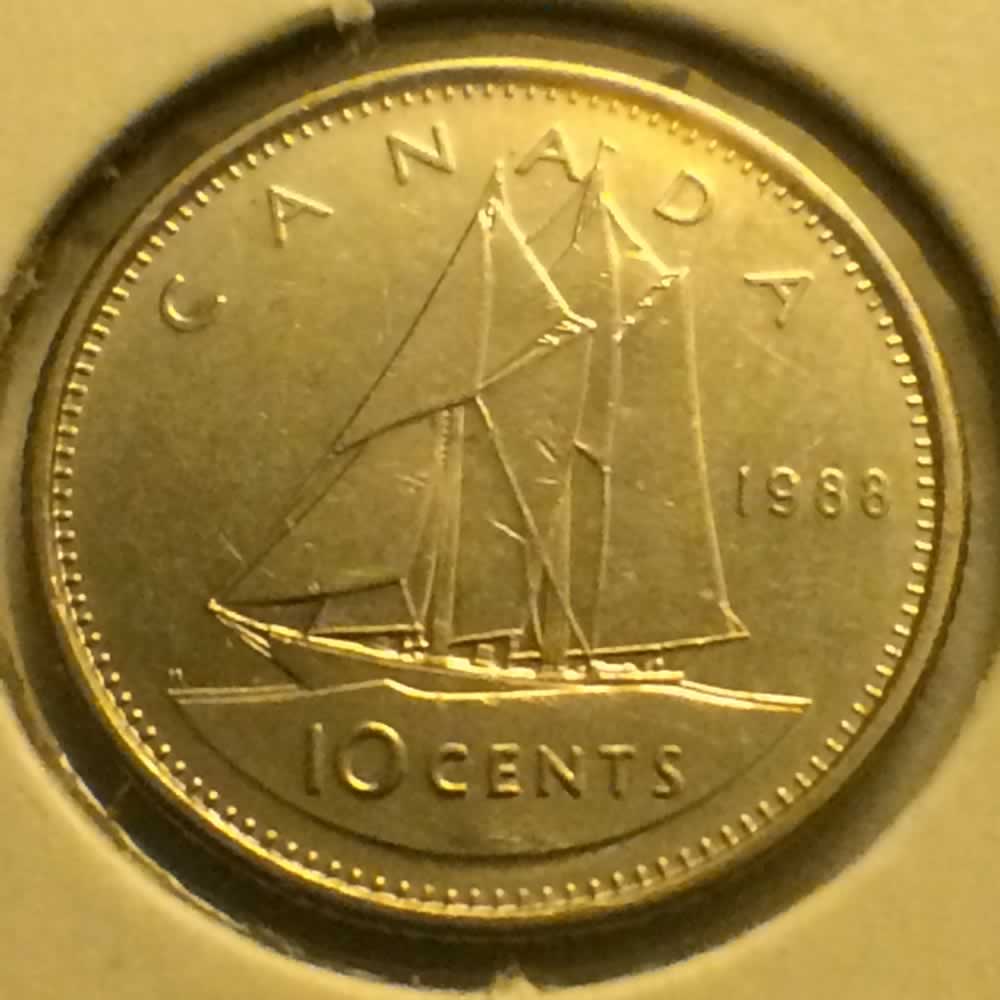 Canada 1988  Canadian Ten Cents ( C10C ) - Reverse