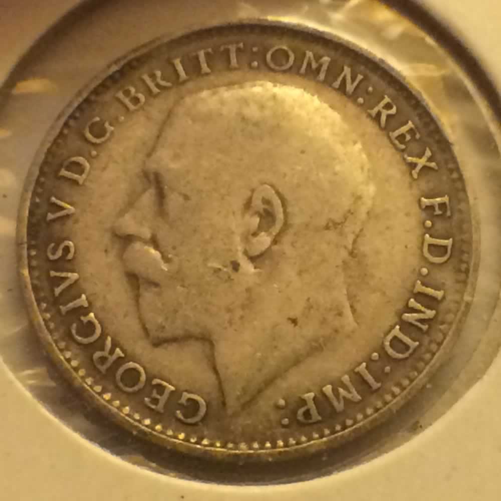 GB 1919  Silver 3 Pence ( 3P ) - Obverse