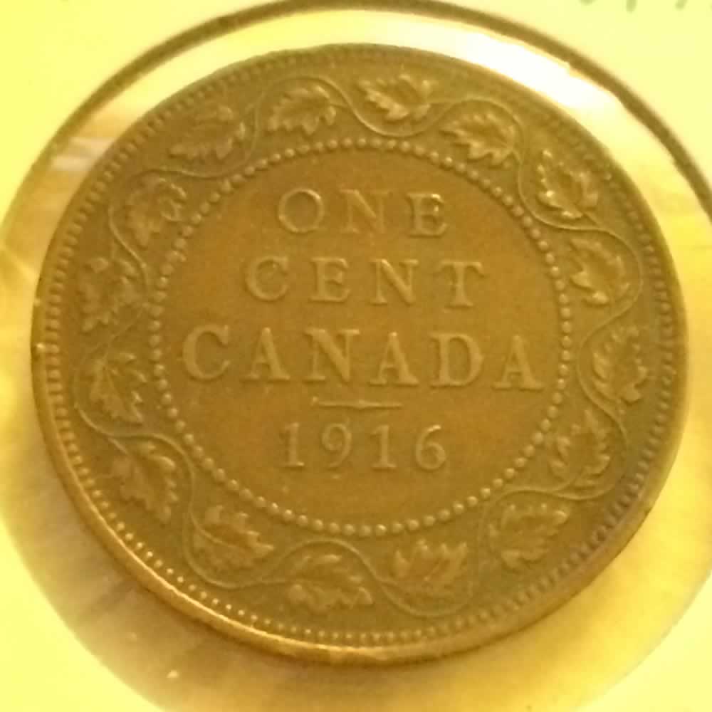 Canada 1916  Large Cent ( C1C ) - Reverse
