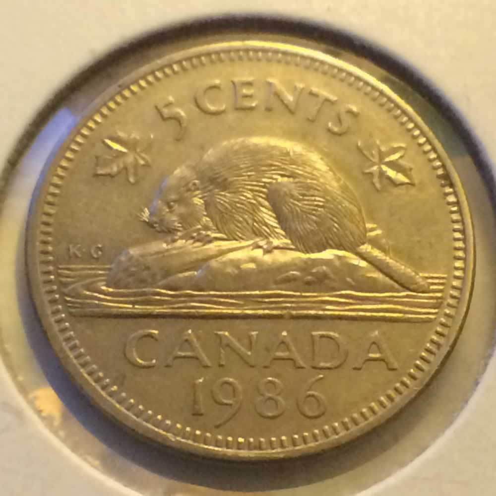 Canada 1986  Canadian Nickel ( C5C ) - Reverse