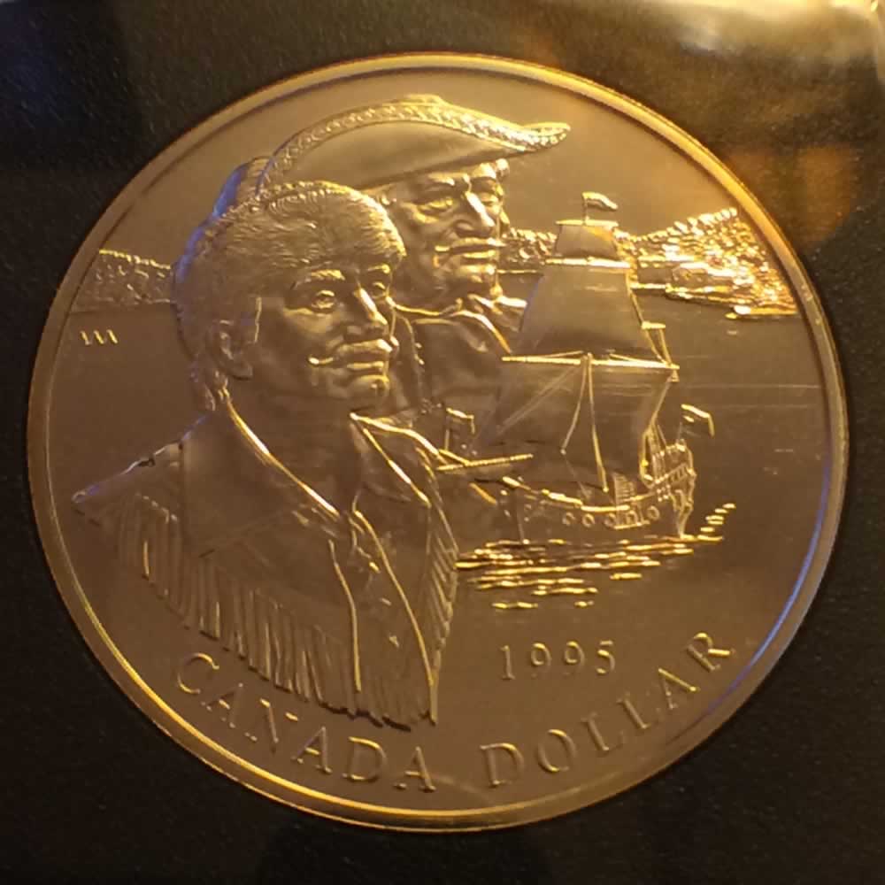 Canada 1995  BU Hudson Bay Silver Dollar ( CS$1 ) - Reverse