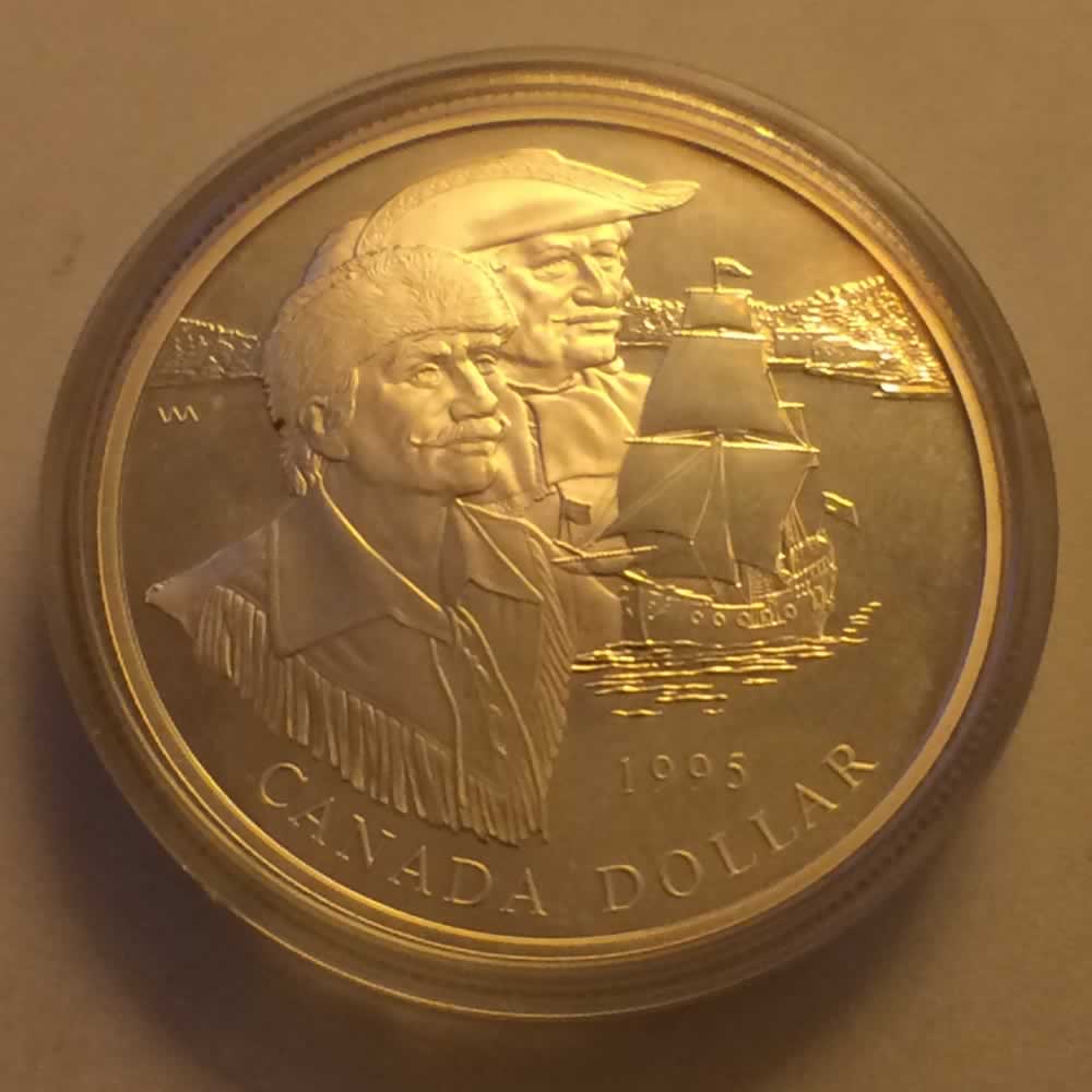 Canada 1995  Proof Hudson Bay Silver Dollar ( CS$1 ) - Reverse