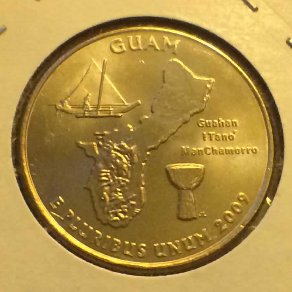 US 2009 P Guam Quarter ( 25C ) - Reverse