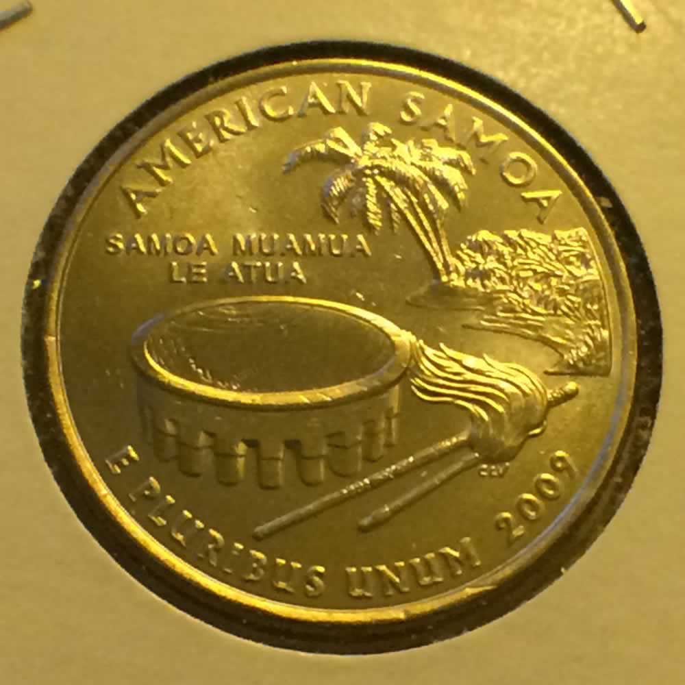 US 2009 D American Samoa Quarter ( 25C ) - Reverse