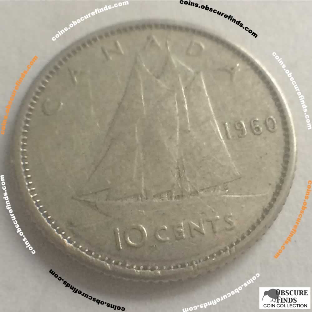 Canada 1960  Canadian Dime ( CS10C ) - Reverse