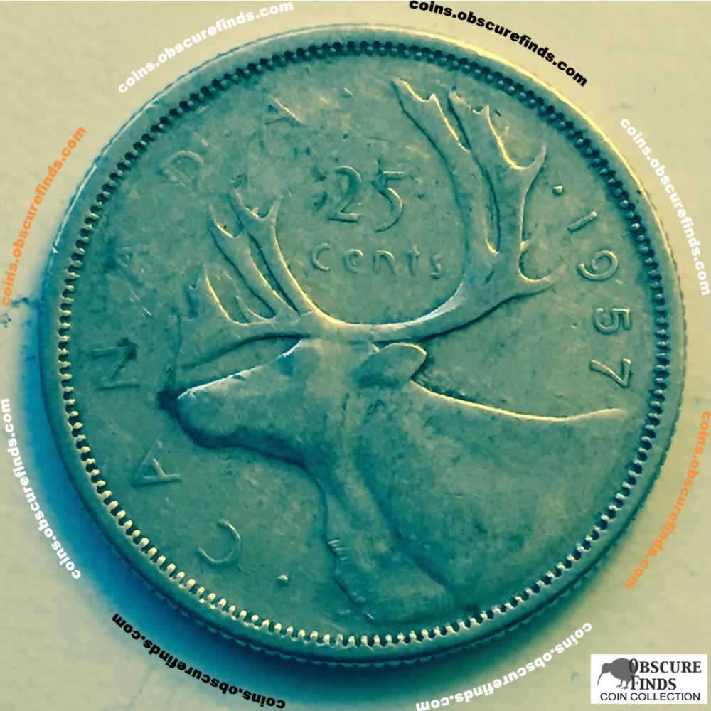 Canada 1957  Canadian Quarter ( CS25C ) - Reverse
