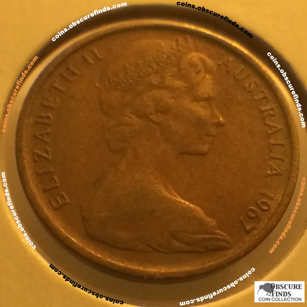 Australia 1967 RMM Australian One Cent ( 1C ) - Obverse