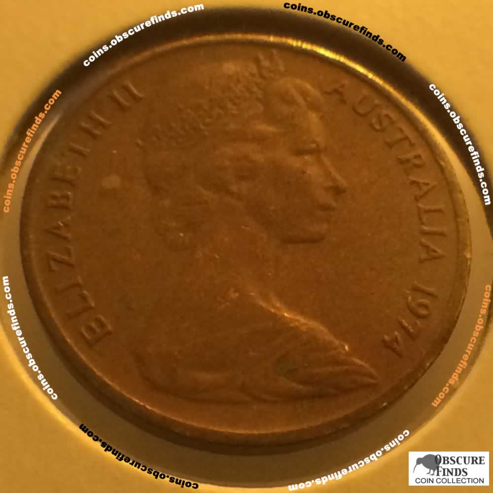 Australia 1974 RAM Australian One Cent ( 1C ) - Obverse