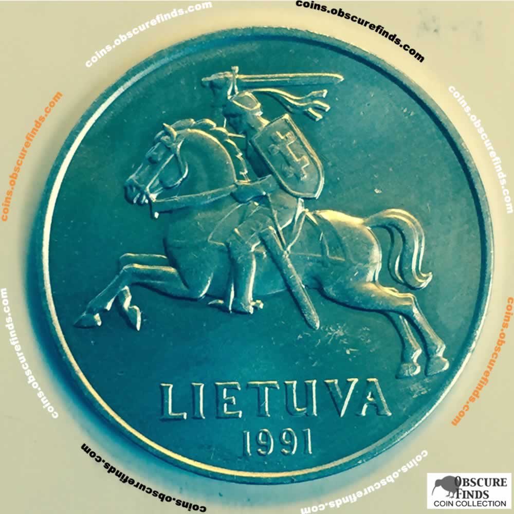 Lithuania 1991  5 Centai ( 5C ) - Obverse