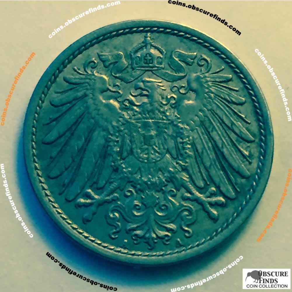 Germany 1911 A 10 Pfennig ( 10pf ) - Reverse