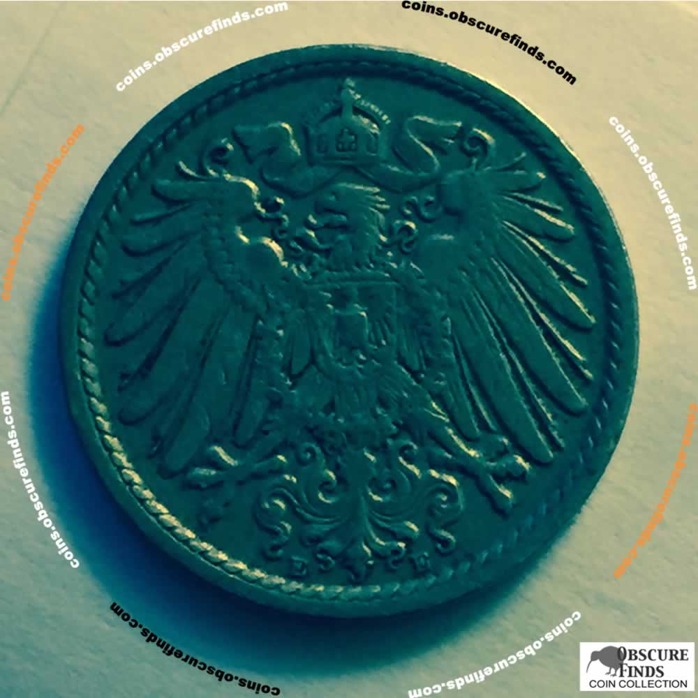 Germany 1906 E 5 Pfennig ( 5pf ) - Obverse